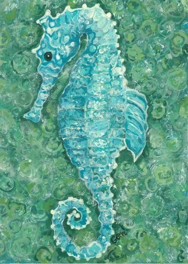 Aqua Seahorse